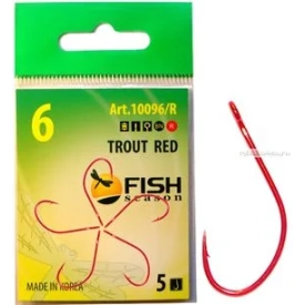 TROUT RED №6, c большим ухом (5шт)