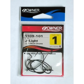 Крючок офсетный J-Light №1 (6 шт.)