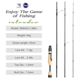 INTRUDER S564UL 4 PARTS 168cm Fast Lure 1-7g Line 1-4lb Fuji