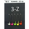 Джиг-головки, крючок - #2 (KUMHO), вес - 0.5g, 5шт