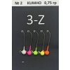 Джиг-головки, крючок - #2 (KUMHO), вес - 0.75g, 5шт