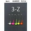 Джиг-головки, крючок - #4 (KUMHO), вес - 0.5g, 5шт