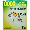 Round nice snap size #0000 тест 2кг