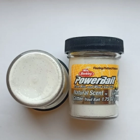 Паста PowerBait Natural Scent, белый, чеснок, 50г