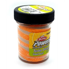Berkley - Паста PowerBait Turbo Dough, светонакопительная оранжевая