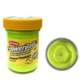 Паста PowerBait Natural Scent, цвет - шартрез, вкус - сыр, 50гр