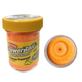 Паста PowerBait Natural Scent, цвет - оранжевый, вкус - сыр, 50гр