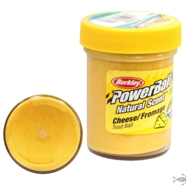 Паста PowerBait Natural Scent, цвет - жёлтый, вкус - сыр, 50гр