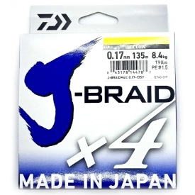 J-Braid X4 135m #1.0 0.13mm 13lb yellow