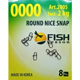 FishSeason - Round nice snap size #0000 тест 2кг