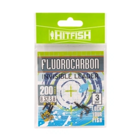 Поводок флюрокарбоновый с карабином 20cm 0.32mm 3.8kg