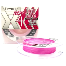 LightGame X4, #0.3 0.93mm, 8lb 3.37kg, pink 150m