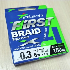 FirstBraid X4, #0.3 0.09mm, 6lb 2.72kg, green 150m